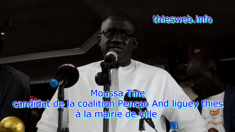 Candidat à la mairie de Thiès, Moussa Tine promet de construire une nouvelle ville une fois élu au soir du 23 janvier