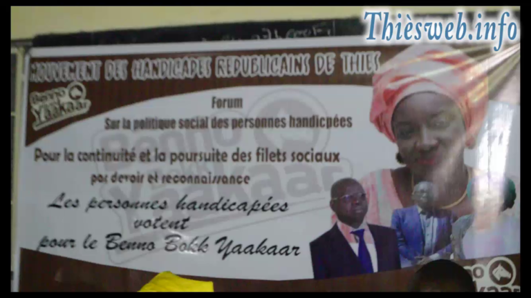 Campagne législatives 2022, Les handicapés républicains de Thiès  appellent à voter Benno Bokk Yaakar